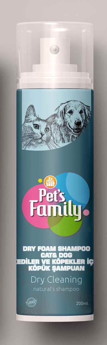 PETS FAMİLY KEDİ&KÖPEK KÖPÜK ŞAMPUAN 200 ML